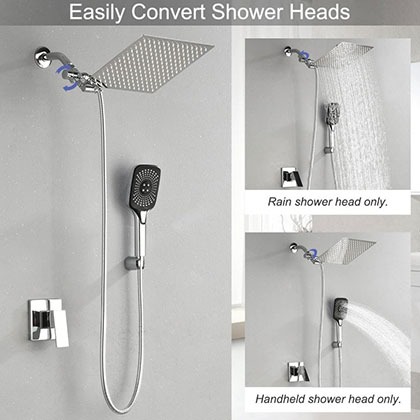 High Pressure Waterfall Shower System Faucet Set