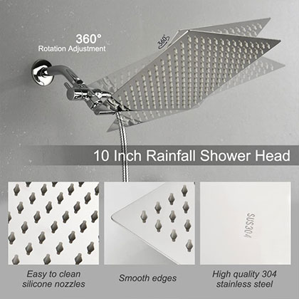 High Pressure Waterfall Shower System Faucet Set