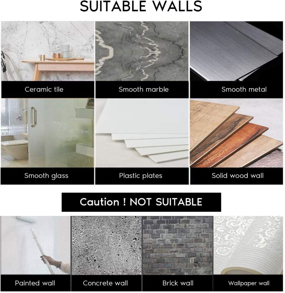 Amazon Hot Selling Self Adhesive Shower Shelf – Bathroom Shelf Stick on Wall Shower Caddy Stainless Steel