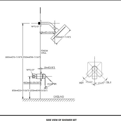 Amazon Hot Selling Matte Black Shower Faucet Set
