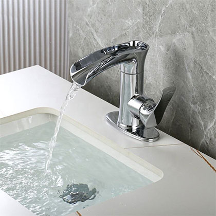 Best Single Hole Waterfall Spout Bathroom Basin Sink Faucet