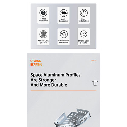 Bathroom Corner Shelf Shampoo Holder