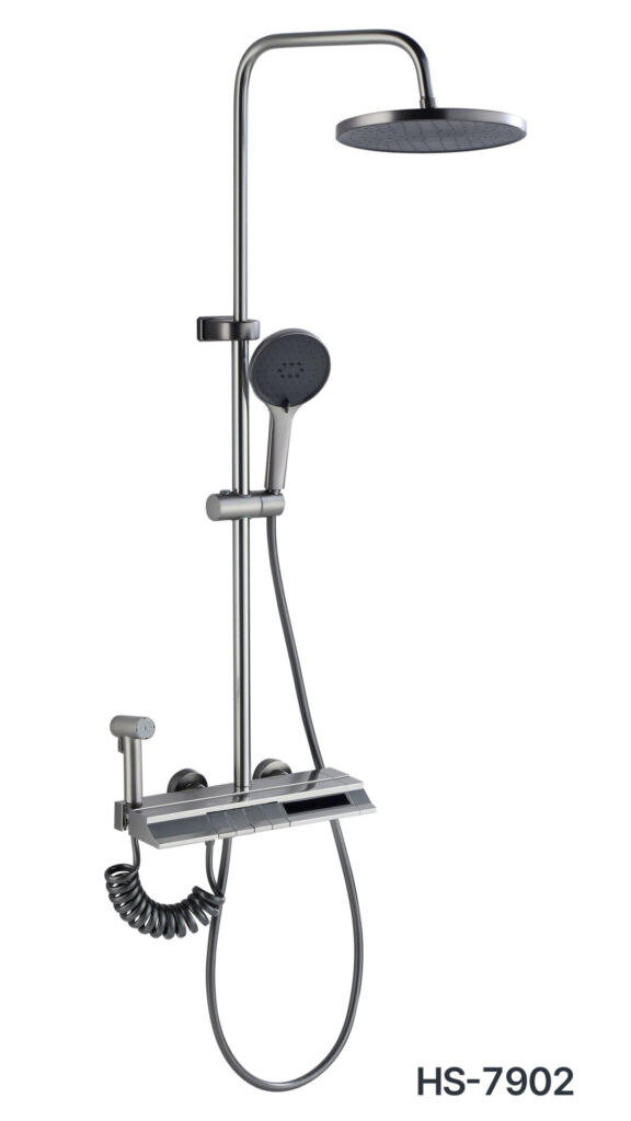 Aluminum bathroom shower set